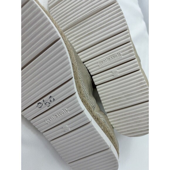 Gentle Souls Lara A-line Sporty 2 Flats Light Gold Leather Size 8.5 Perforated - Picture 8 of 12